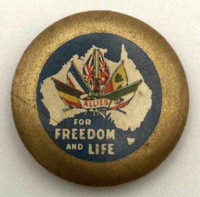 'Allies Day' fundraising button 1915 - large size