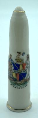 Arcadian China crested ware - anti-aircraft shell - front view