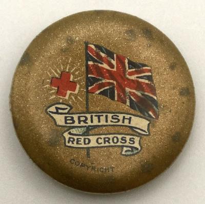 'British Red Cross Day' fundraising button 1917 - large size