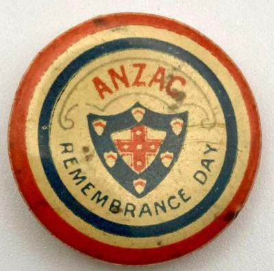 World War 1, Home Front, Commonwealth Button Fund (6), "Anzac - Remembrance Day"