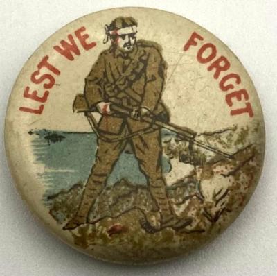 World War 1, Home Front, Commonwealth Button Fund (3) Australia Day "Lest We Forget"