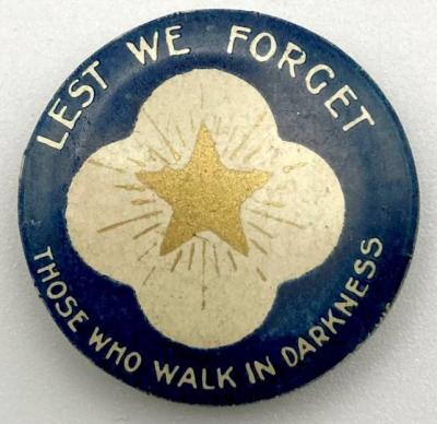 World War 1, Home Front, Commonwealth Button Fund (31) - "Lest We Forget - Those Who Walk in Darkness"