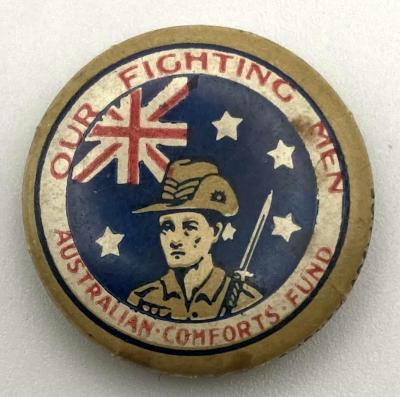 'Fighting Men's Day' fundraising button 1918 - small size