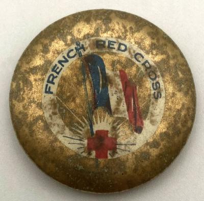 'French Red Cross Appeal' fundraising button 1916 - large size