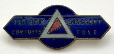 1st Anti-Aircraft Comforts Fund enamel badge