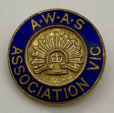 Australian Women's Army Service (A.W.A.S.) Assocation Victoria badge 