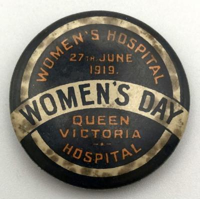 'Women's Day' fundraising button 1919 - large size