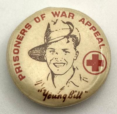 'Young Bill' Red Cross Prisoners of War Appeal fundraising button