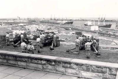 Post 1945, Western Australia, Fremantle, Cantonment Hill, 7 Field Battery, Salute