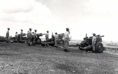 Post 1945, Western Australia, Fremantle, Cantonment Hill, 7 Field Battery, Salute