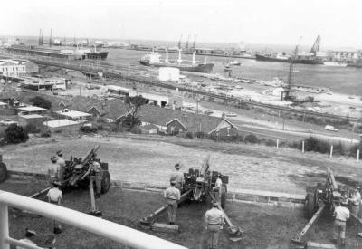 Post 1945, Western Australia, Fremantle, Cantonment Hill, 7 Field Battery, Salute