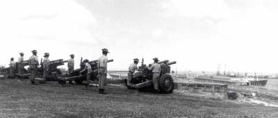 Post 1945, Western Australia, Fremantle, Cantonment Hill, 7 Field Battery, Salute