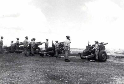 Post 1945, Western Australia, Fremantle, Cantonment Hill, 7 Field Battery, Salute