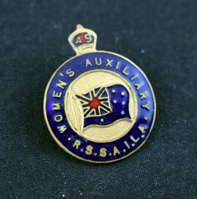 Women’s Auxiliary R.S.S.A.I.L.A Lapel Badge with ‘49’ Crown