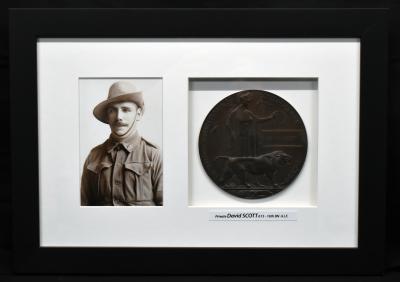 First World War Memorial Plaque for Pte. David SCOTT 613