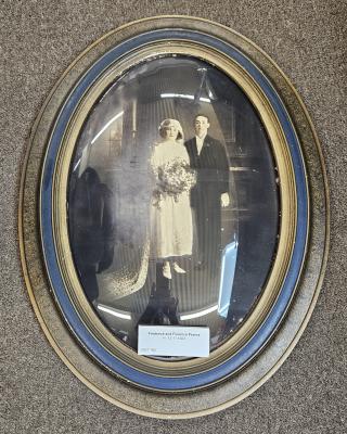 Framed Wedding Photograph of Frederick and Florence Pearce