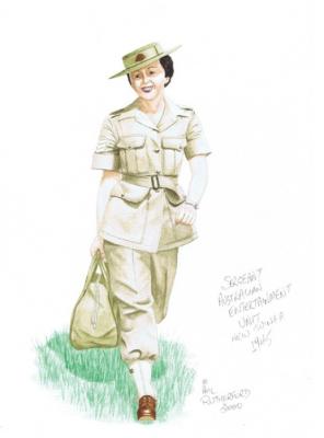 World War 2, Australia, Papua New Guinea, Australian Women's Army Service, 1945