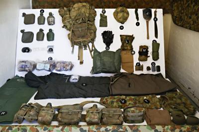 Post 1945, Australia, Soldier's Field Equipment Display, 1990 - 2010