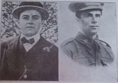 Not Forgotten, 3229 Private Arthur WERNDLY, 46 Battalion AIF, and 4090 Frederick Owen WERNDLY, 32 Battalion  AIF, World War 1