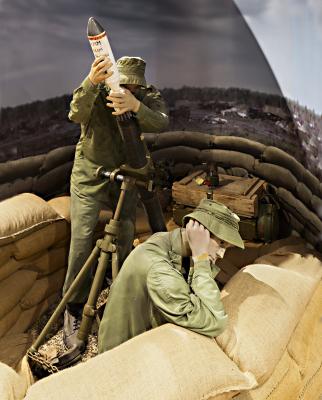 Diorama display, Post 1945, South East Asia, Vietnam, 81mm Mortar Detachment