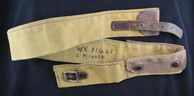 Second World War Canvas and Leather Money Belt