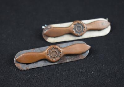 WWII “RAAF Leading Airmen” Metal Badges (2)