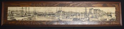Four Framed Photographic Postcards of Le Havre Port France - Herbert Thomas HOWSON