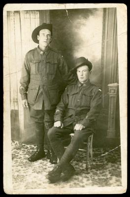 First World War Photographic Postcard of two Unidentified Soldiers
