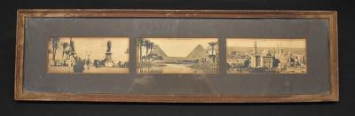 Three Framed Photographic Postcards of Egyptian Sites