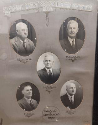 Framed Photograph - Board of Directors 1933 (South West Co-Op Dairy Farmers)