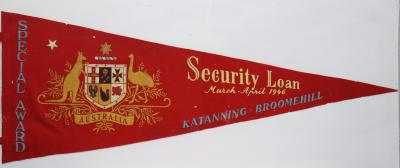 Special Award Pennant for Security Loan 