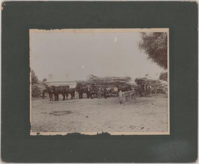 Men carting wood