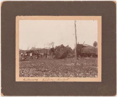 Train Derailment, Engines, Carriages and Wheat Bags