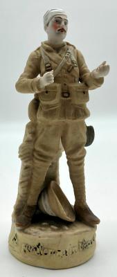 Bisque figurine of a Boer War soldier - 'A Gentleman in Kharki'