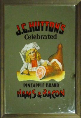 Hutton's Smallgoods company promotional mirror