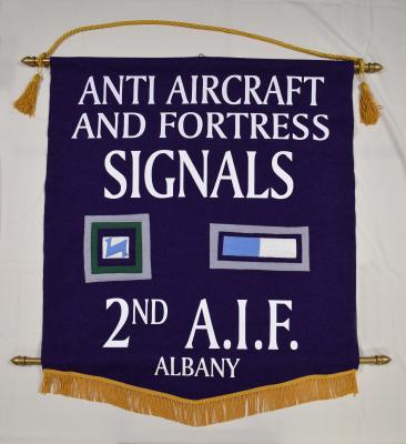 Ceremonial Pennant Flag 2nd A.I.F. Signals Corps Albany