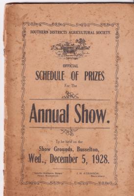 Busselton Show - Schedule of Prizes