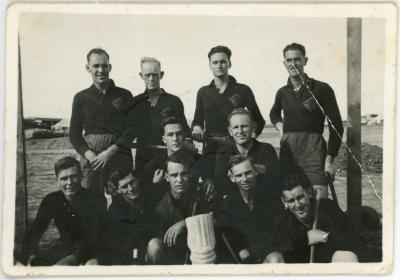 Second World War Black and White Photograph of 2/3rd Field Regiment Hockey Team, Royal Australian Artillery