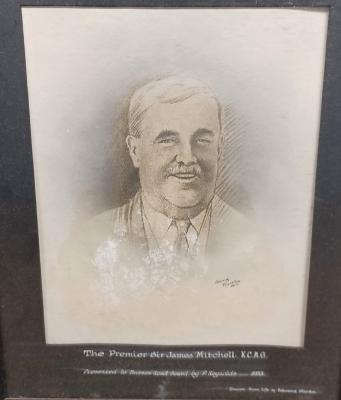 Framed Sketch - Sir James Mitchell
