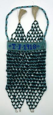 Ottoman prisoner of war beadwork bag with tassels