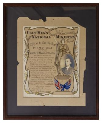 World War 1, Western Australia, Perth, Ungly Men's Association, MITCHELL, 1917