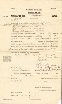 Mining Lease, Midland Hospital Site