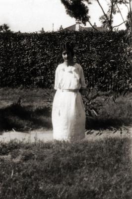Young Woman In Garden