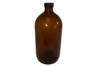 Amber Glass Bottle with Screw Cap