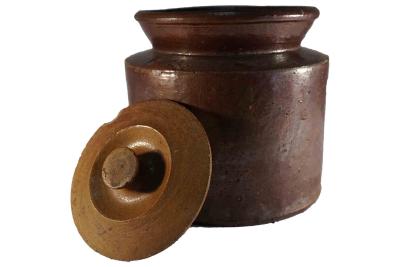 Stoneware container (non-matching lid)