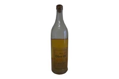 Clear Glass Bottle with Cork - St Joseph's Orphange Label - Contains Oil