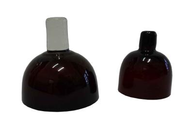 Set of 12 Red Glass Candle Holders