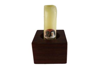 Candle with Wooden Base