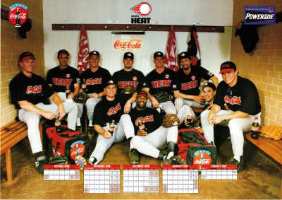 Perth Heat 1996/97 Baseball Fixtures Poster