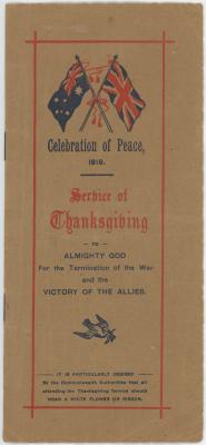 First World War Celebration of Peace Booklet